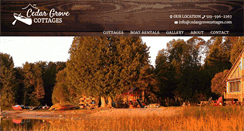 Desktop Screenshot of cedargrovecottages.com