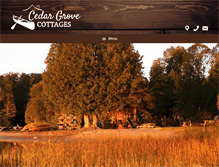 Tablet Screenshot of cedargrovecottages.com